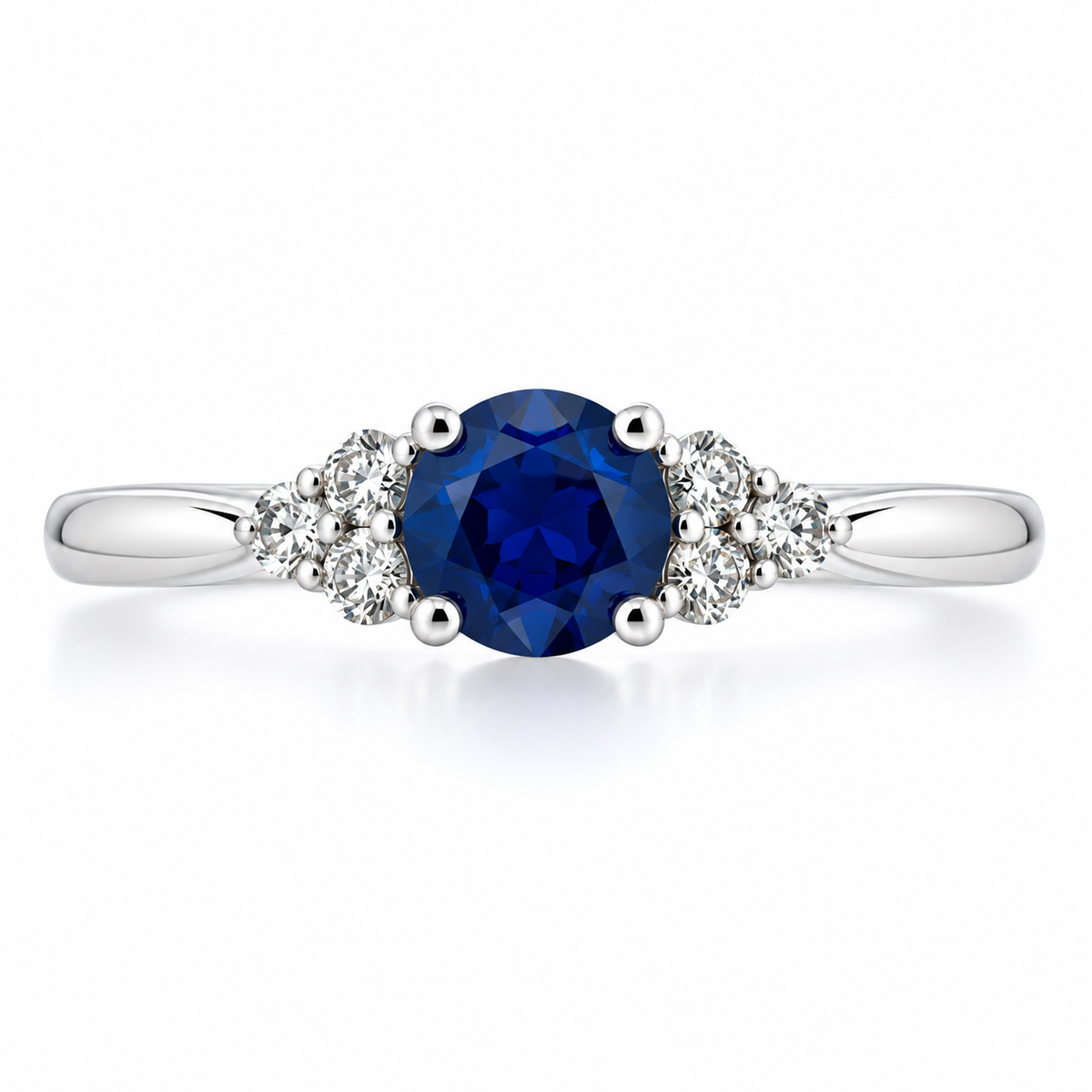 Platinum Sapphire & Diamond Set Dress Ring