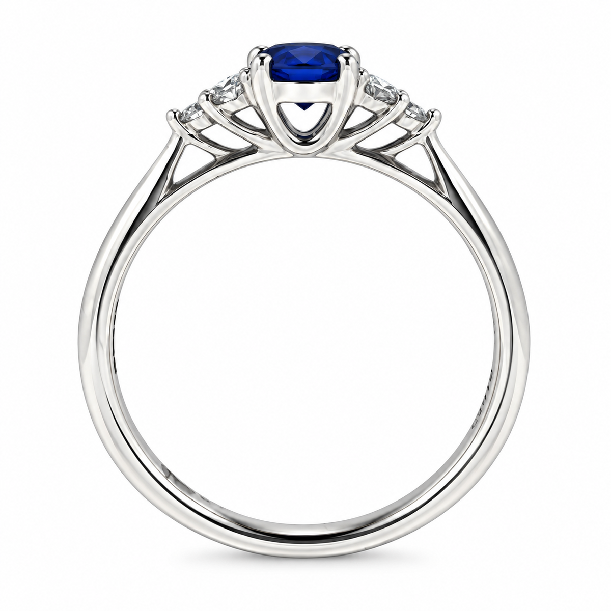 Platinum Sapphire & Diamond Set Dress Ring