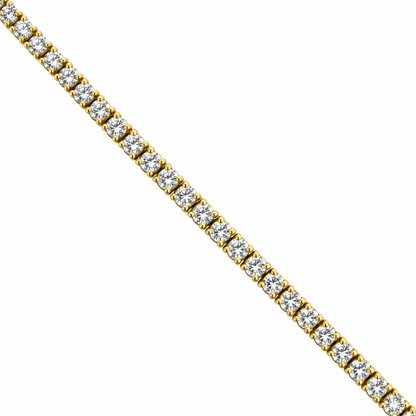 18ct Yellow Gold 3.50ct Diamond Claw Set Line Tennis Bracelet