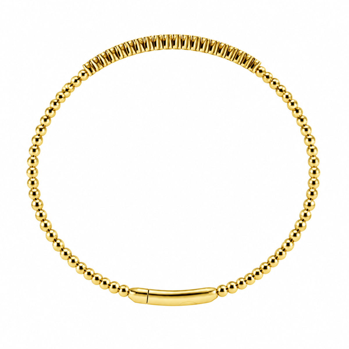 14ct Yellow Gold 0.42ct Diamond Set Flexi Bangle