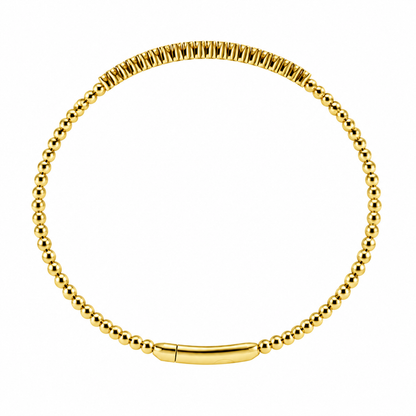 14ct Yellow Gold 0.42ct Diamond Set Flexi Bangle