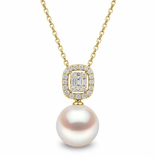 YOKO London Starlight 18ct Gold, Pearl & Diamond Set Pendant Necklace
