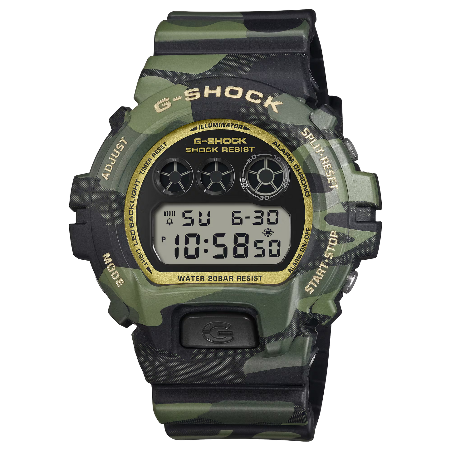 G-SHOCK 6900 Bold Camo Series Camouflage Resin Watch DW-6900CMG-3ER