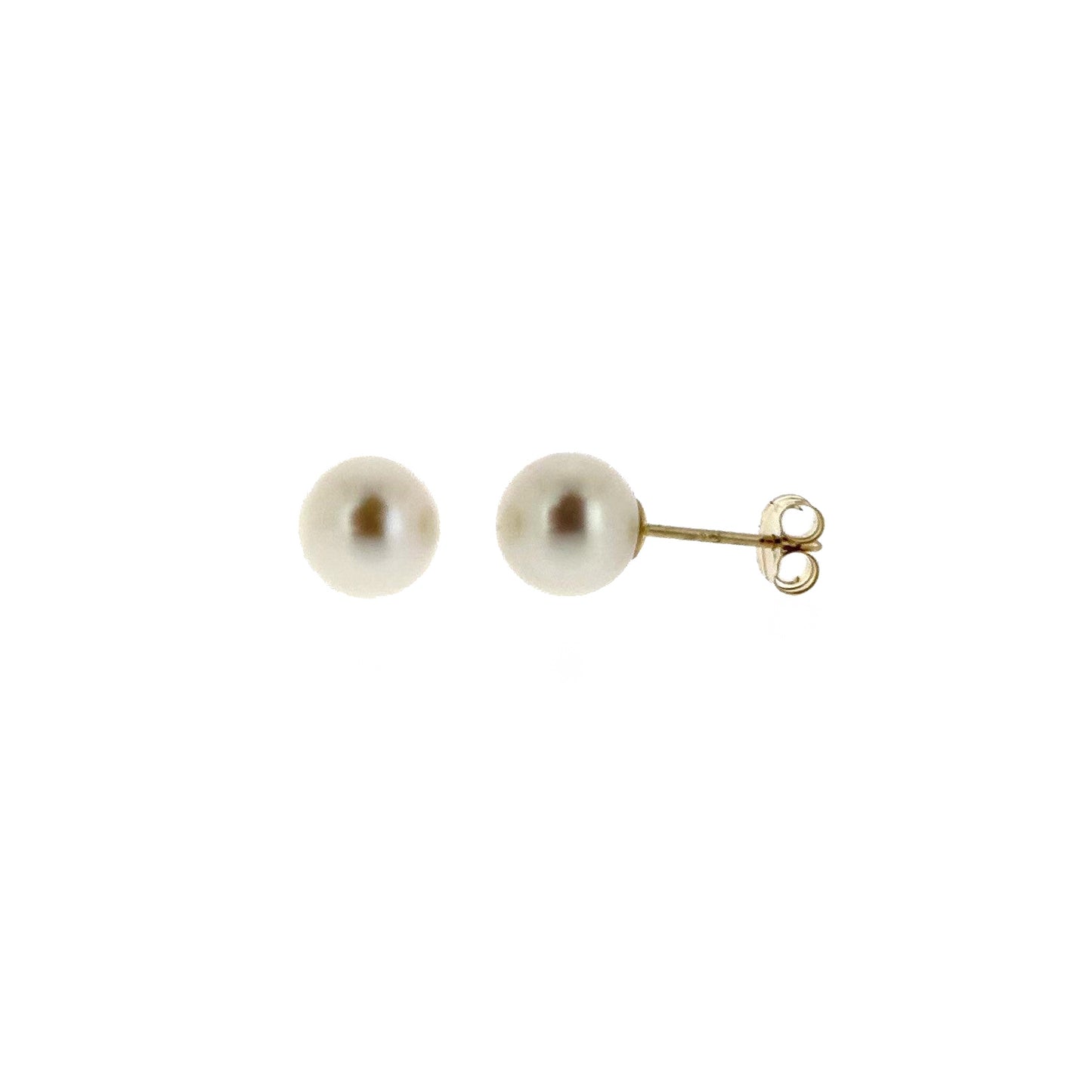 9ct Gold 7-7.5mm Cultured Freshwater Pearl Stud Earrings
