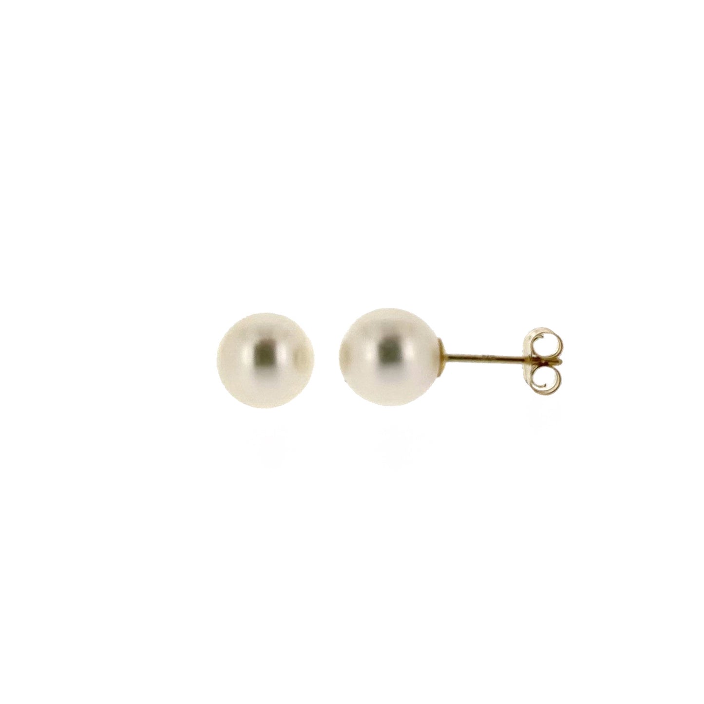 9ct Gold 7.5-8mm Cultured Freshwater Pearl Stud Earrings