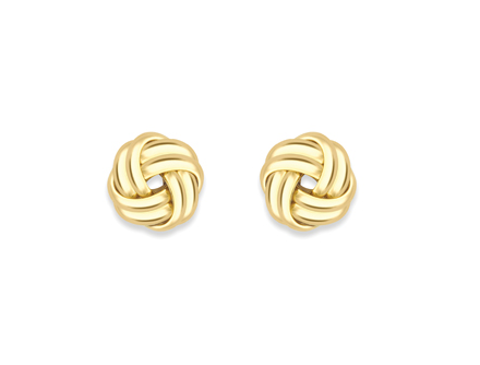 9ct Gold Polished Knot Stud Earrings