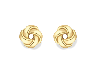 9ct Gold Polished Knot Stud Earrings