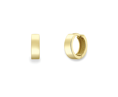 9ct Gold Polished Squared Huggy Hoop Earrings