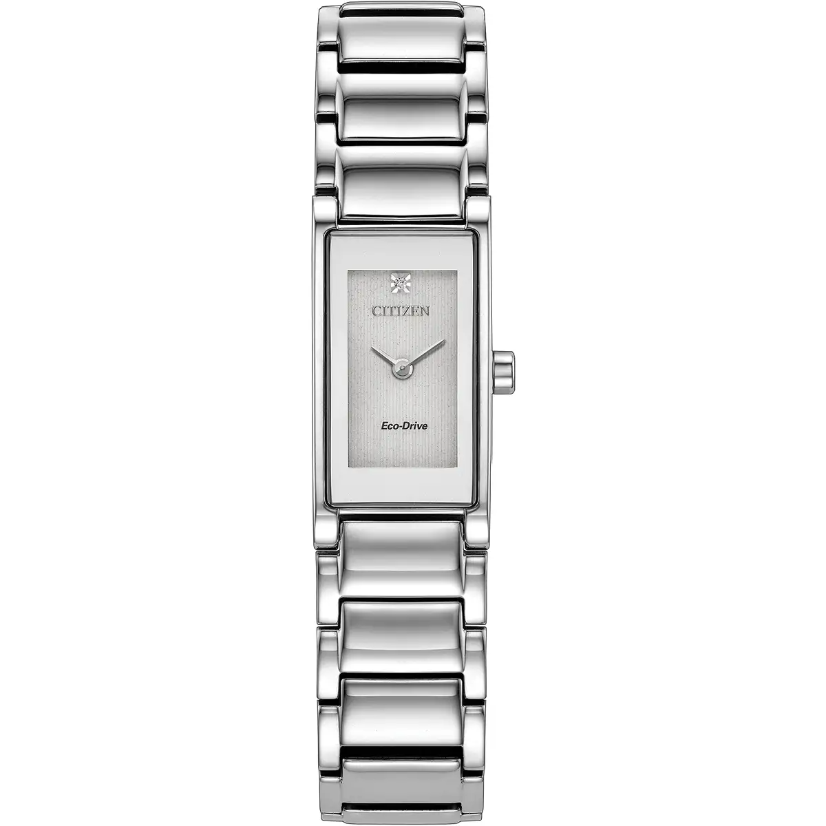 Citizen Eco-Drive Axiom Diamond Set Silver Dial Stainless Steel Womens Watch EG7051-51A