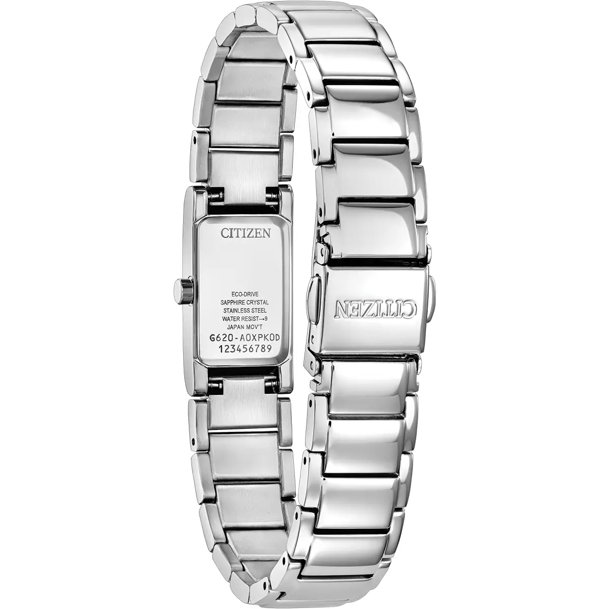 Citizen Eco-Drive Axiom Diamond Set Silver Dial Stainless Steel Womens Watch EG7051-51A