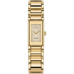Citizen Eco-Drive Axiom Diamond Set Champagne Dial Gold Plated Womens Watch EG7052-59P