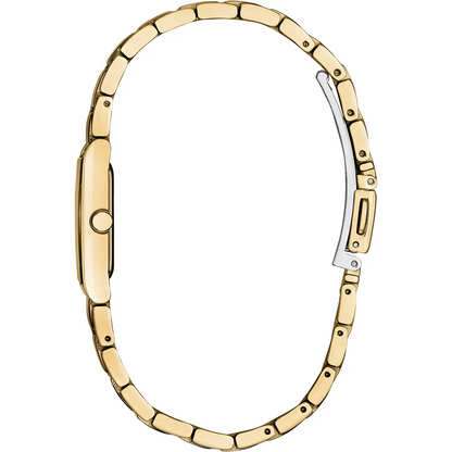 Citizen Eco-Drive Axiom Diamond Set Champagne Dial Gold Plated Womens Watch EG7052-59P