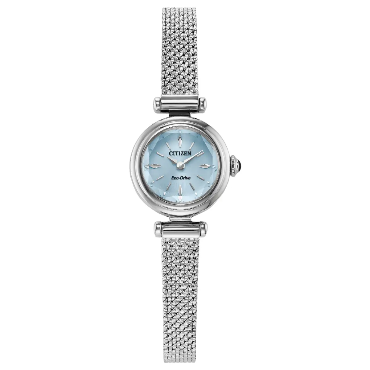 Citizen Eco-Drive Fio Light Blue Dial Stainless Steel Womens Watch EG7081-51L