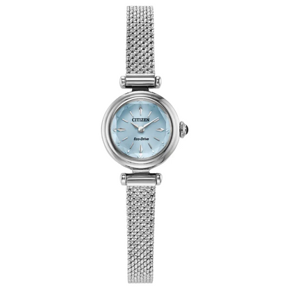 Citizen Eco-Drive Fio Light Blue Dial Stainless Steel Womens Watch EG7081-51L