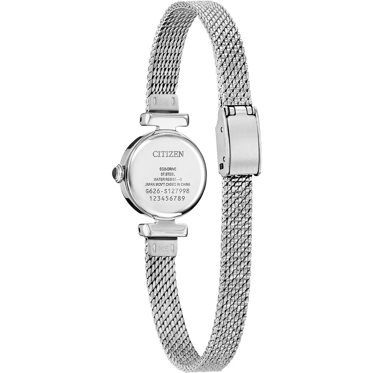 Citizen Eco-Drive Fio Light Blue Dial Stainless Steel Womens Watch EG7081-51L