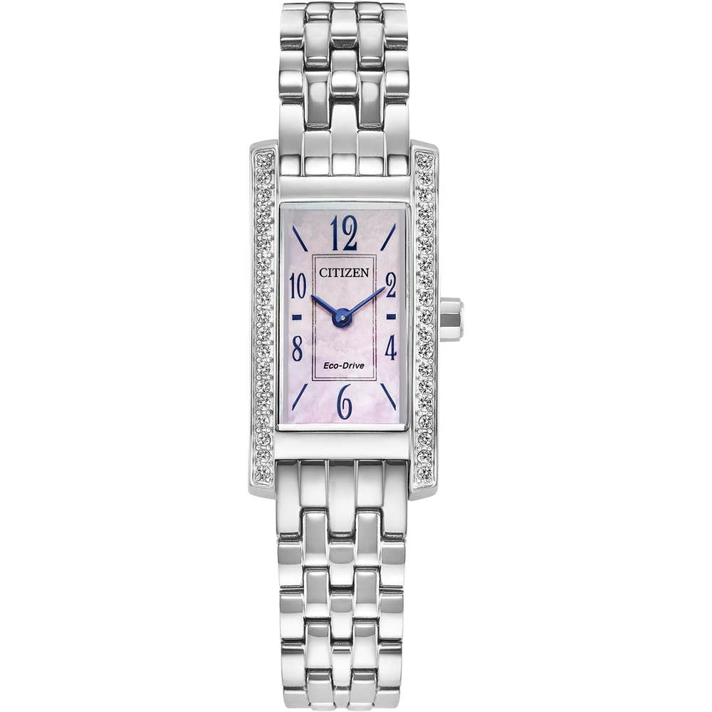 Citizen Eco-Drive Petite Palidoro Mother of Pearl Dial Stainless Steel Womens Watch EG7110-54Y