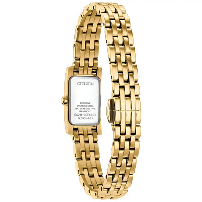 Citizen Eco-Drive Petite Palidoro Mother of Pearl Dial Gold Plated Womens Watch EG7112-59D