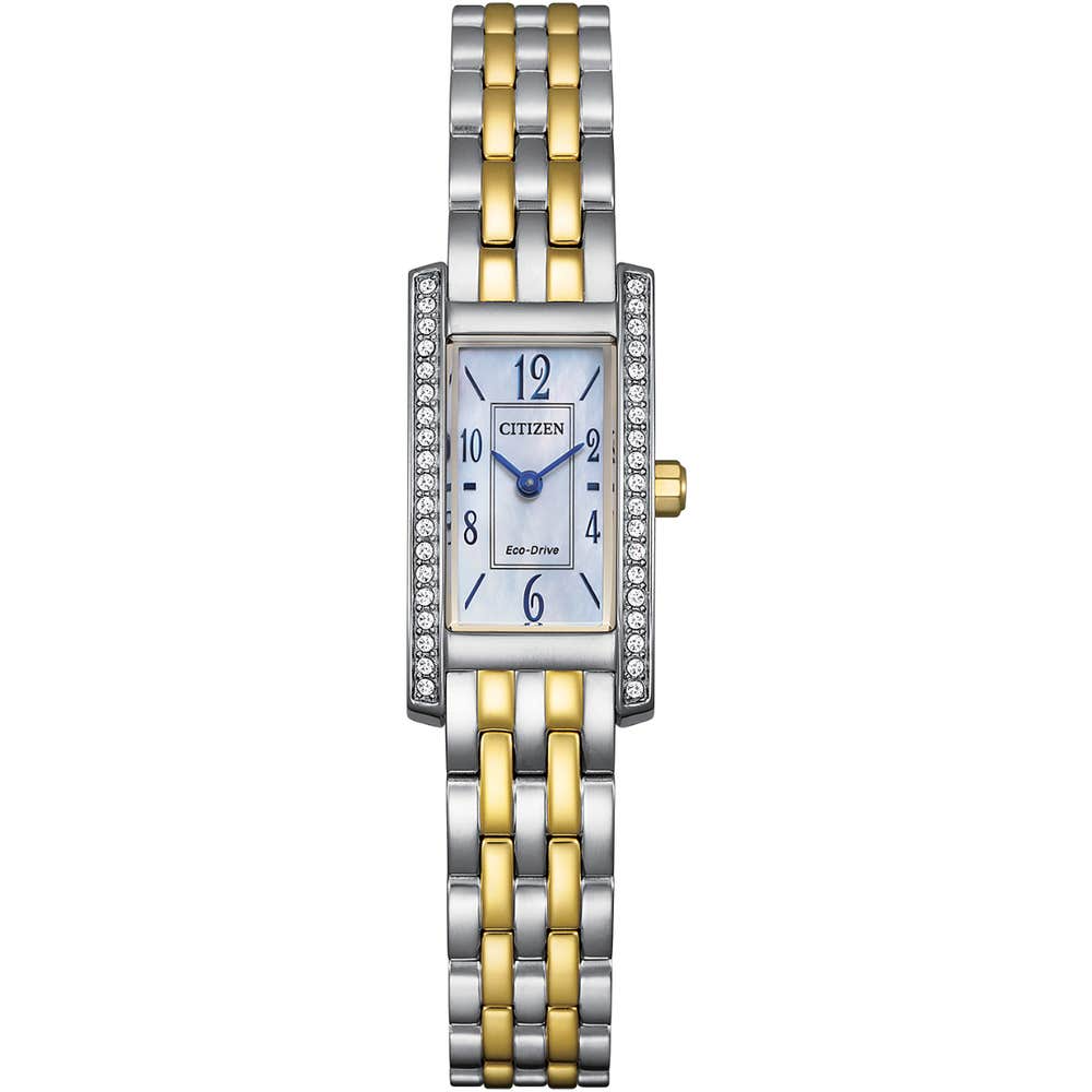 Citizen Eco-Drive Petite Palidoro Mother of Pearl Dial Two Tone Womens Watch EG7114-53D