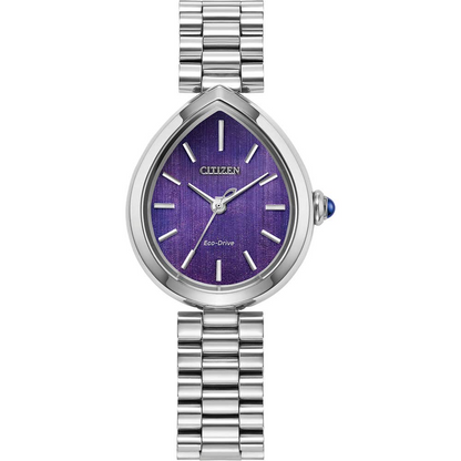 Citizen Eco-Drive Citizen L Rainell Purple Dial Stainless Steel Womens Watch EM1200-55X