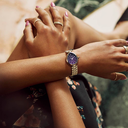 Citizen Eco-Drive Citizen L Rainell Purple Dial Stainless Steel Womens Watch EM1200-55X