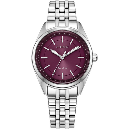 Citizen Eco-Drive Peyten Purple Dial Stainless Steel Womens Watch EM1230-54X