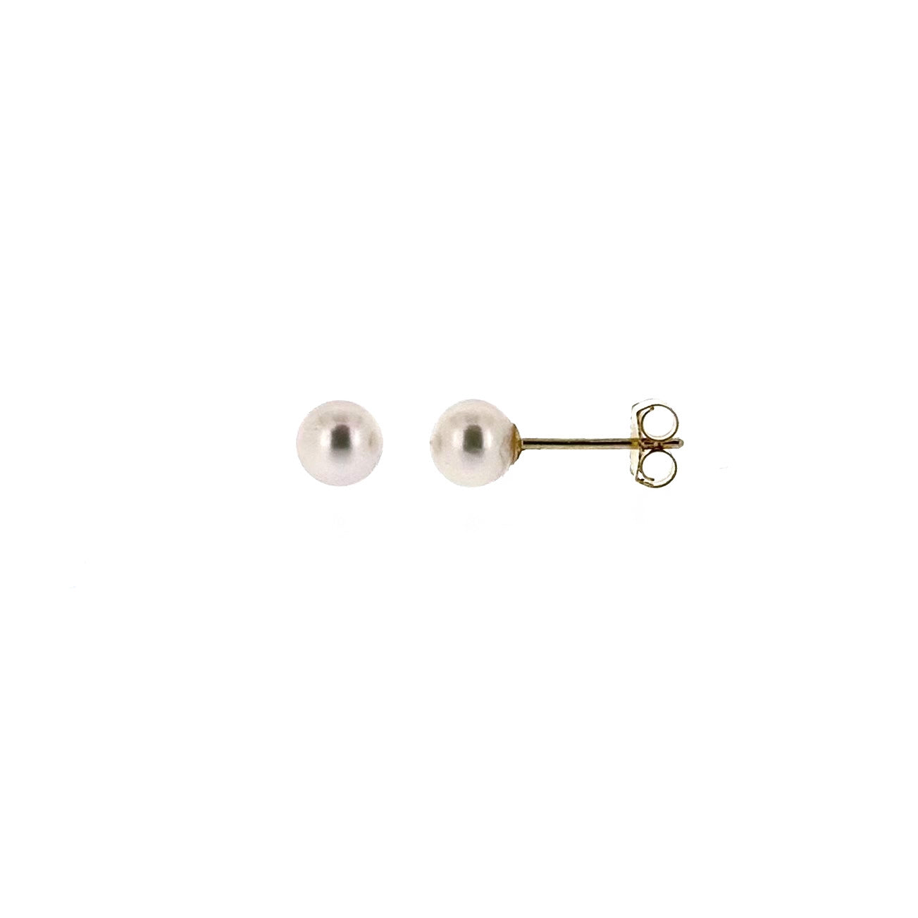 9ct Gold 4.5-5.5mm Cultured Japanese Akoya Pearl Stud Earrings