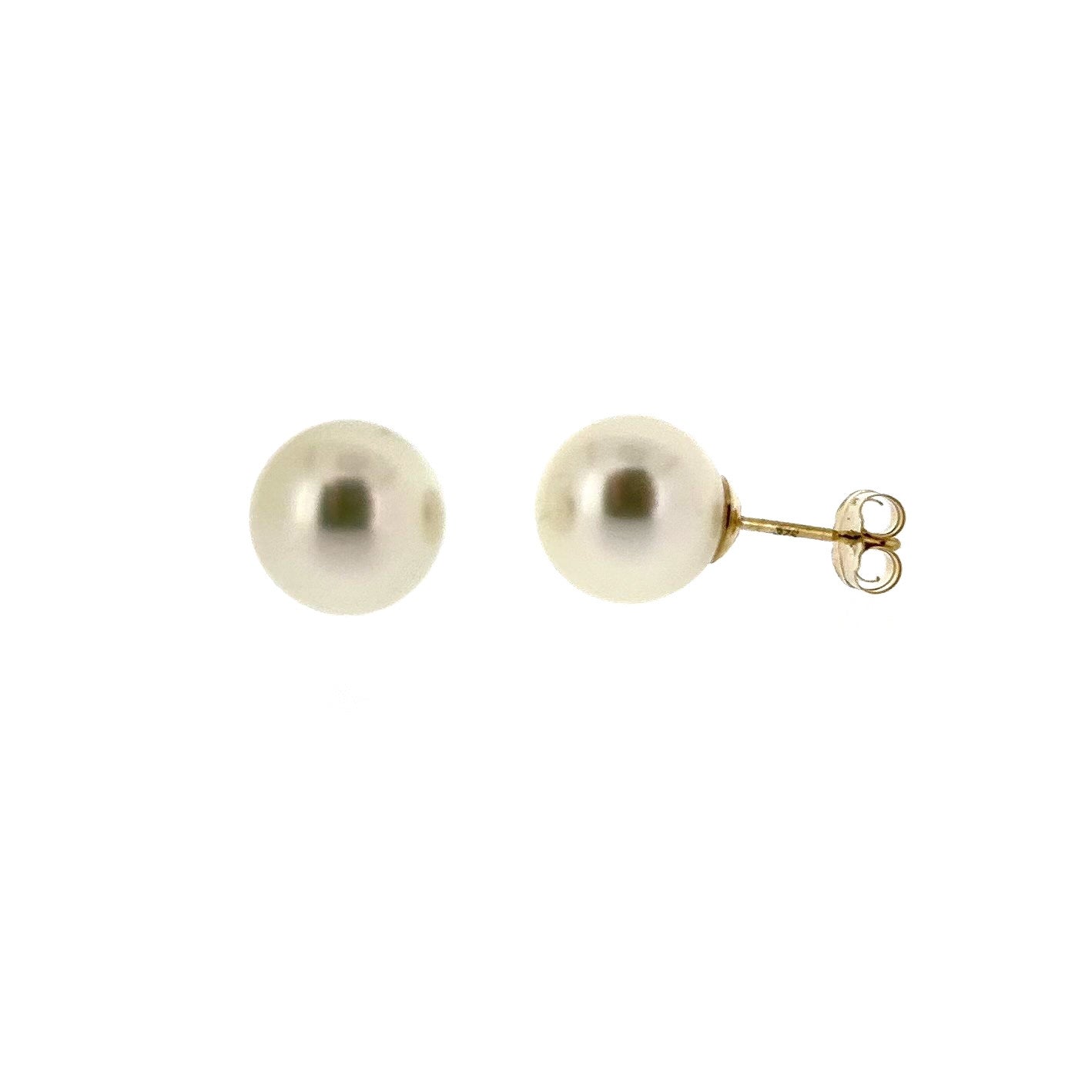 9ct Gold 9-9.5mm Cultured Japanese Akoya Pearl Stud Earrings