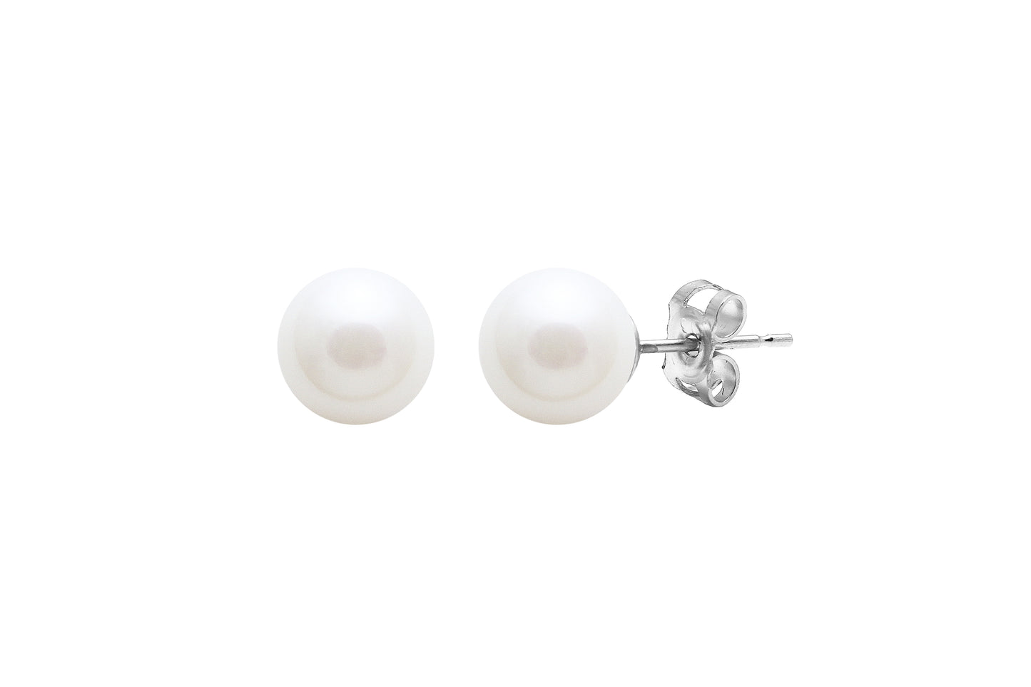 Sterling Silver 6.5-7mm Cultured Freshwater Pearl Stud Earrings