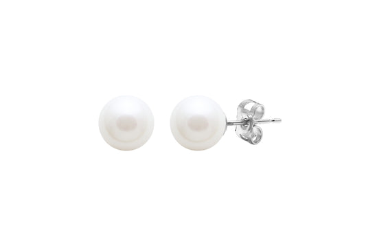 Sterling Silver 6.5-7mm Cultured Freshwater Pearl Stud Earrings