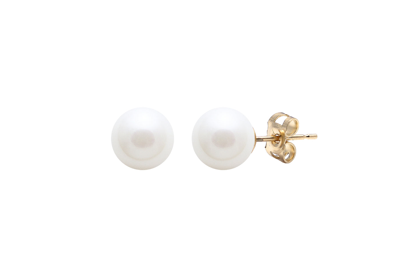 9ct Gold 6.5-7mm Cultured Freshwater Pearl Stud Earrings