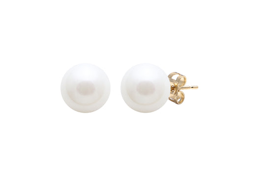 9ct Gold 8-8.5mm Cultured Freshwater Pearl Stud Earrings