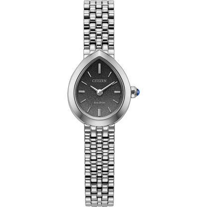 Citizen Eco-Drive Citizen L Rainell Black Dial Stainless Steel Womens Watch EX1550-54E