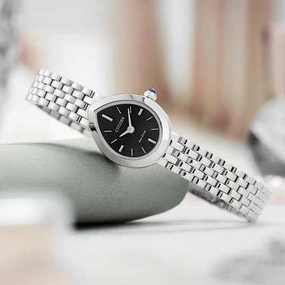 Citizen Eco-Drive Citizen L Rainell Black Dial Stainless Steel Womens Watch EX1550-54E