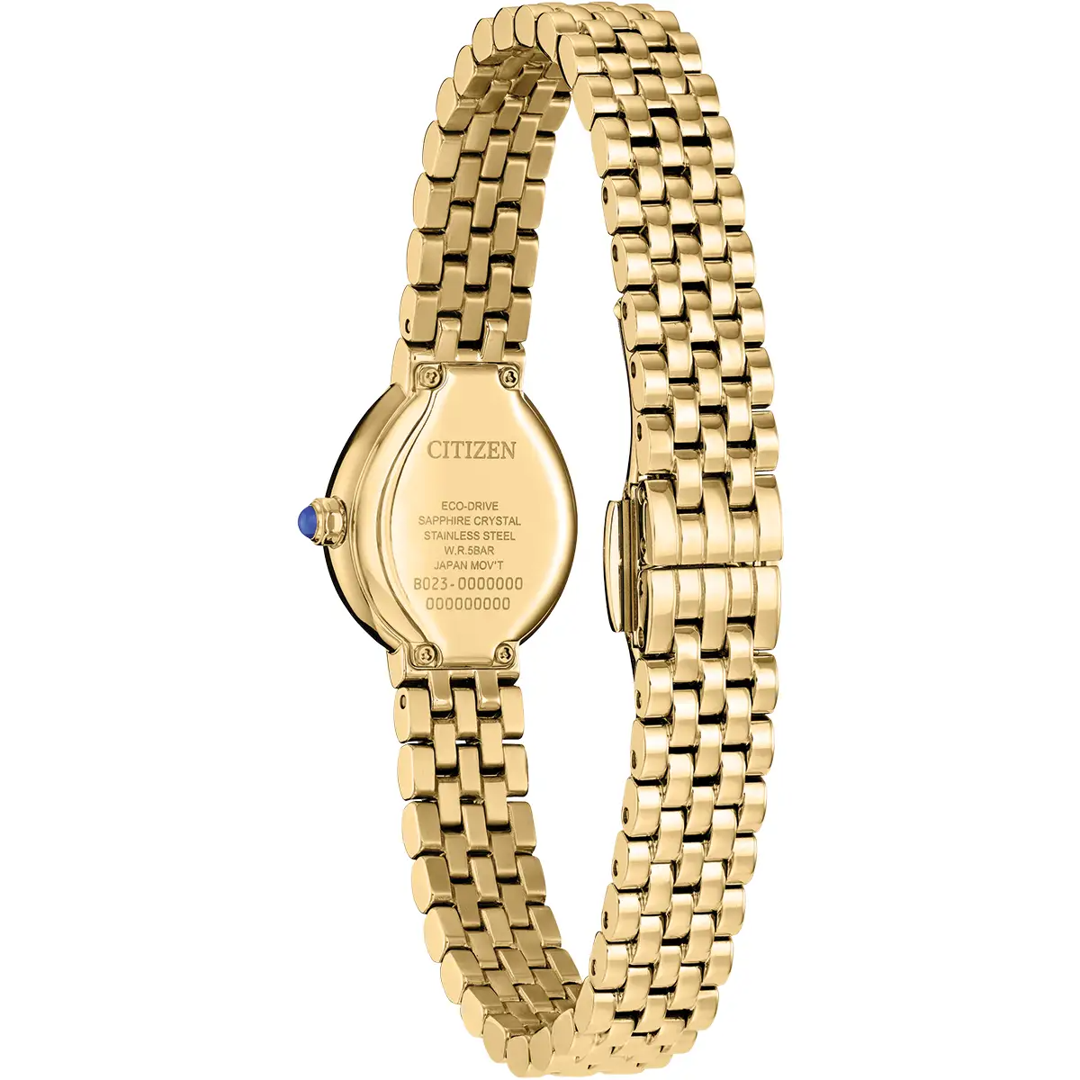 Citizen Eco-Drive Citizen L Rainell Champagne-Silver Dial Gold Plated Womens Watch EX1552-59A