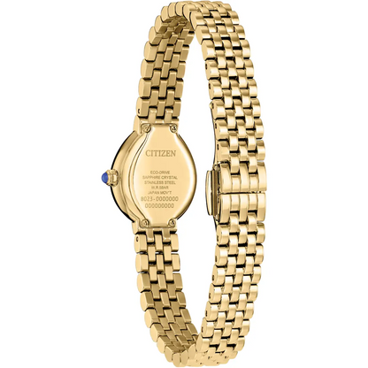 Citizen Eco-Drive Citizen L Rainell Champagne-Silver Dial Gold Plated Womens Watch EX1552-59A