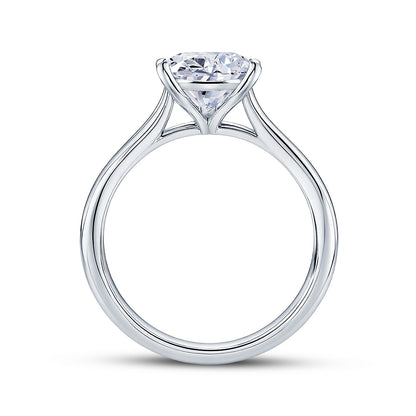 Platinum Solitaire 4 Claw Set 1.64ct Single Stone Pear Cut Lab Grown Diamond Ring