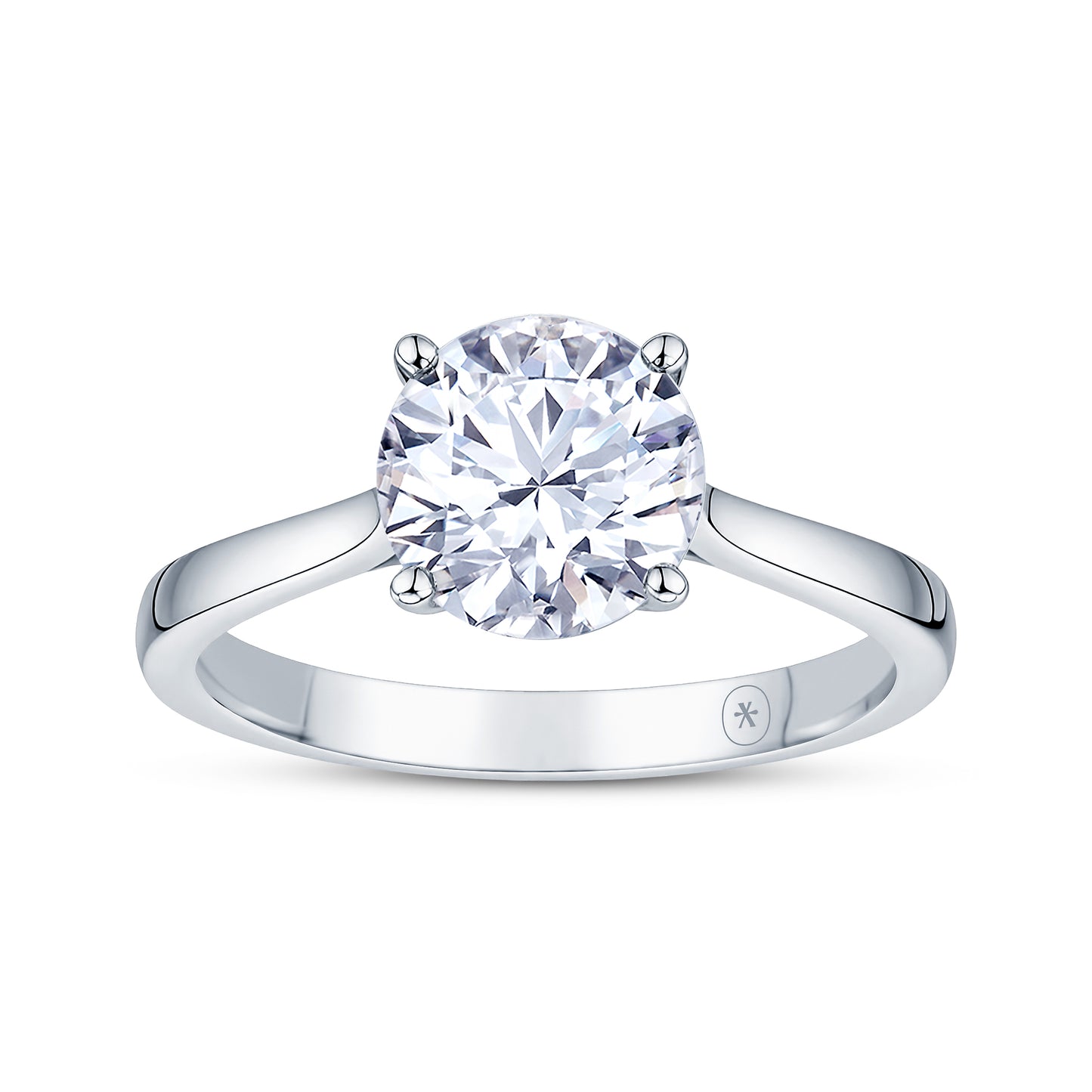 Platinum Solitaire 4 Claw Set 1.55ct Single Stone Lab Grown Diamond Ring