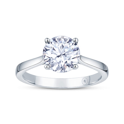 Platinum Solitaire 4 Claw Set 1.55ct Single Stone Lab Grown Diamond Ring