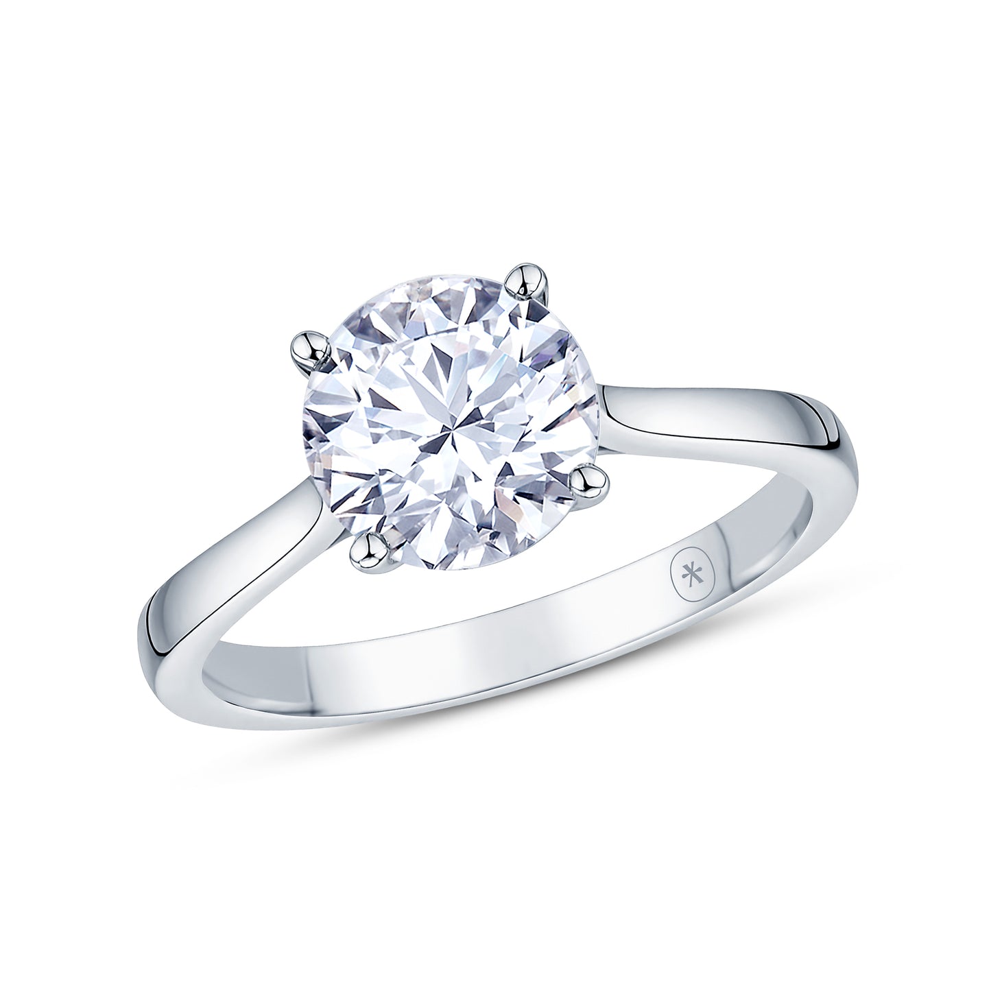 Platinum Solitaire 4 Claw Set 1.06ct Single Stone Lab Grown Diamond Ring