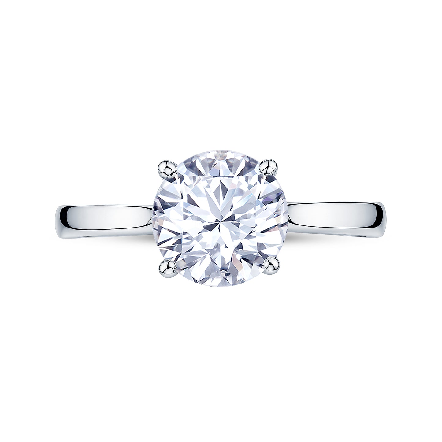 Platinum Solitaire 4 Claw Set 1.55ct Single Stone Lab Grown Diamond Ring