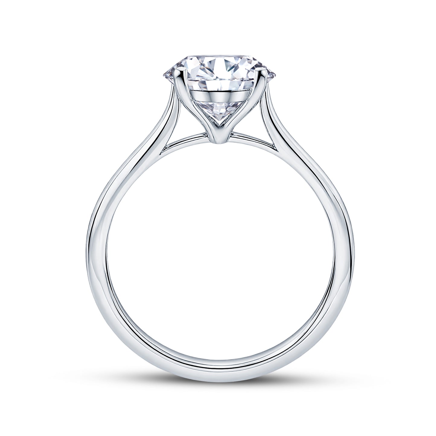Platinum Solitaire 4 Claw Set 2.00ct Single Stone Lab Grown Diamond Ring