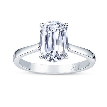 Platinum Solitaire 4 Claw Set 1.59ct Single Stone Orna Cut Lab Grown Diamond Ring