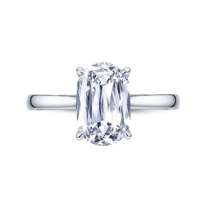 Platinum Solitaire 4 Claw Set 1.59ct Single Stone Orna Cut Lab Grown Diamond Ring