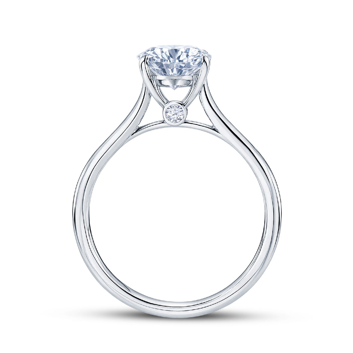 Platinum Solitaire 4 Claw Set 1.59ct Single Stone Orna Cut Lab Grown Diamond Ring