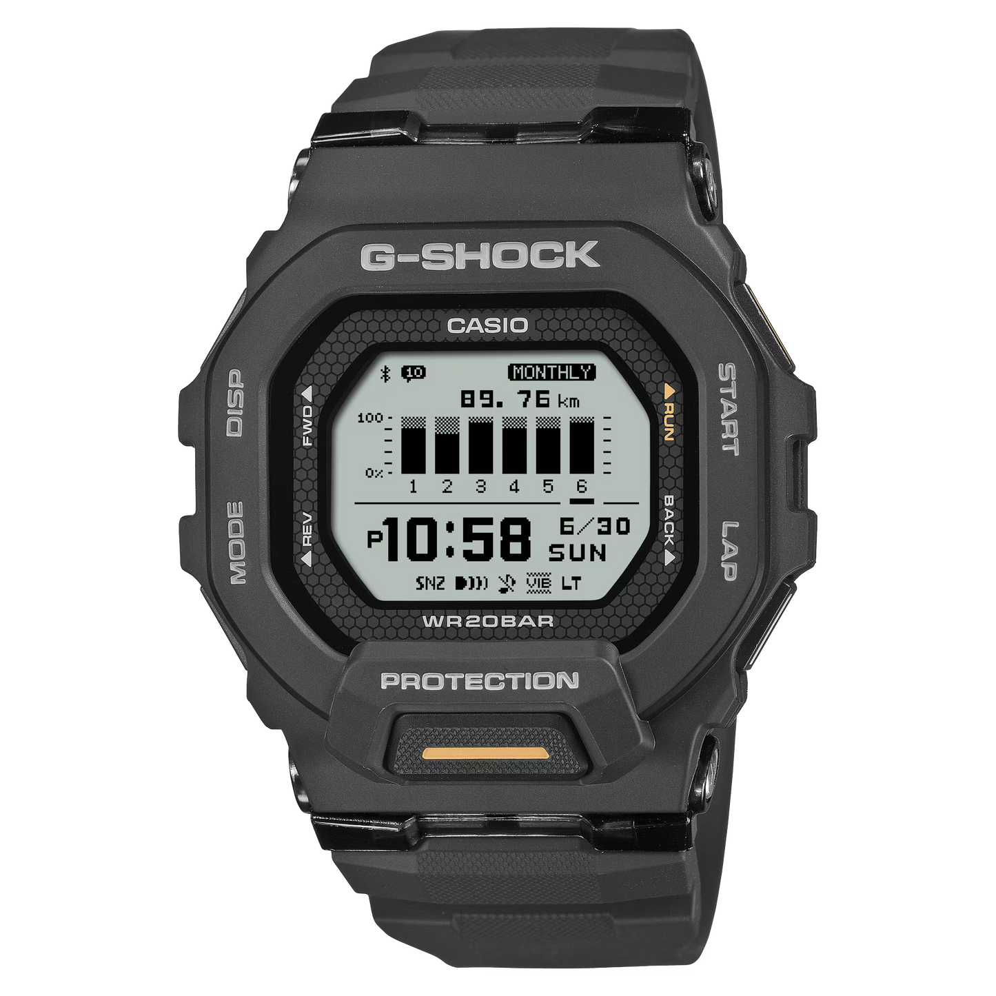 G-SHOCK G-SQUAD Collection Bluetooth® Black Resin Watch GBD-200-1A1ER
