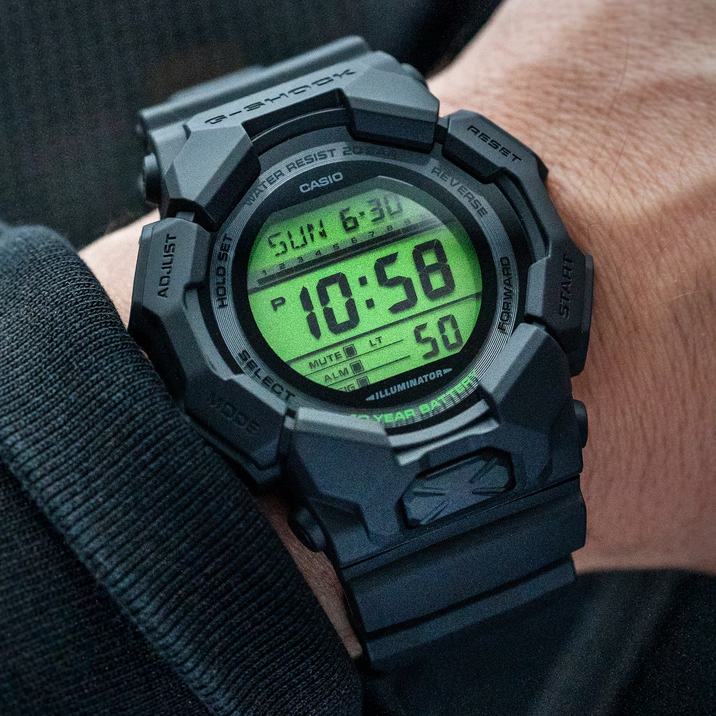 G-SHOCK Black & Electro Green Series Resin Watch GD-010BEG-1ER