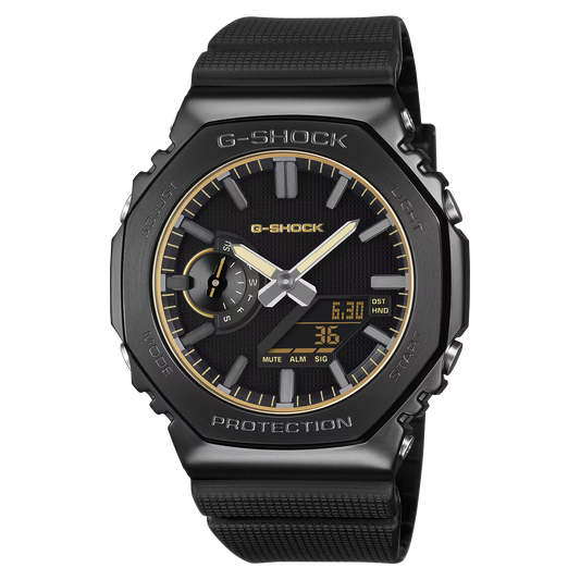 G-SHOCK G-STEEL Collection Luxe Black 2100 Series Stainless Steel & Resin Quartz Watch GM-2100LXB-1A9ER