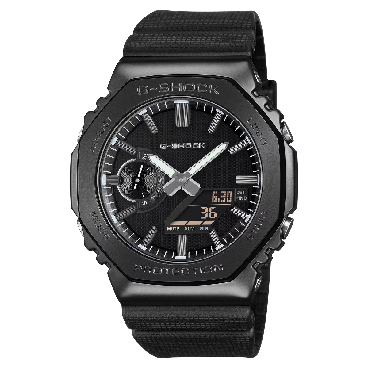 G-SHOCK G-STEEL Collection Luxe Black 2100 Series Stainless Steel & Resin Quartz Watch GM-2100LXB-1AER