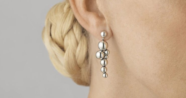 Georg Jensen’s organic silver designs, and TB Mitchell’s gold drop earrings for women