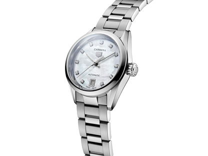 TAG Heuer Carrera Mother of Pearl Diamond Set Dial Stainless Steel Womens Watch WBN2412.BA0621